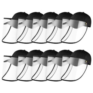 10X Outdoor Protection Hat Anti Fog Pollution Dust Protective Cap Full Face HD Shield Cover Adult Black HatAdultBLKX10 AU DEPOT - AU DEPOT