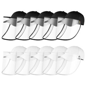 10X Outdoor Protection Hat Anti Fog Pollution Dust Protective Cap Full Face HD Shield Cover Adult BlackWhite HatAdultBLK WHTX10 AU DEPOT - AU DEPOT