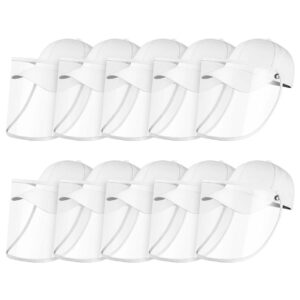 10X Outdoor Protection Hat Anti Fog Pollution Dust Protective Cap Full Face HD Shield Cover Adult White HatAdultWHTX10 AU DEPOT - AU DEPOT