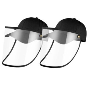 2X Outdoor Protection Hat Anti Fog Pollution Dust Protective Cap Full Face HD Shield Cover Adult Black HatAdultBLKX2 AU DEPOT - AU DEPOT