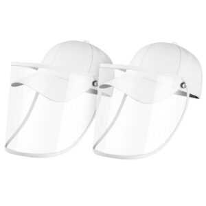 2X Outdoor Protection Hat Anti Fog Pollution Dust Protective Cap Full Face HD Shield Cover Adult White HatAdultWHTX2 AU DEPOT - AU DEPOT