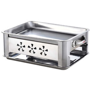 36CM Portable Stainless Steel Outdoor Chafing Dish BBQ Fish Stove Grill Plate ChafingDishFish36cm AU DEPOT - AU DEPOT