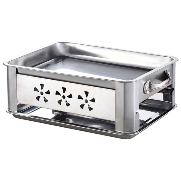 36CM Portable Stainless Steel Outdoor Chafing Dish BBQ Fish Stove Grill Plate, Furniture, Kitchen & Dining Room Furniture, Buffets, Sideboards & Kitchen Islands, , ,  - AU DEPOT 1