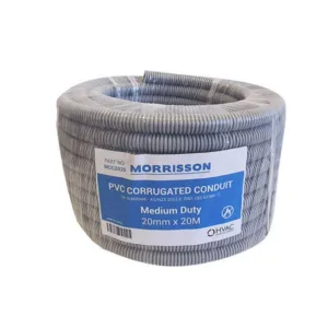 CORRUGATED CONDUIT MEDIUM DUTY GREY 25MM X 20M - MCC2520 - Flexible Conduit - Conduit & Accessories - Electrical - Components