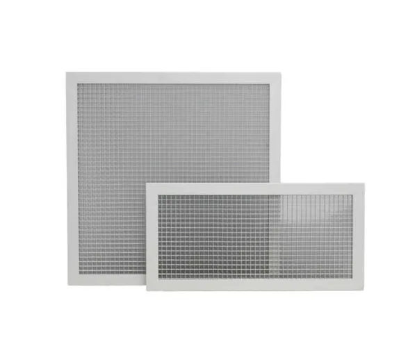 EGGCRATE W/FILTER 550X550 1/2 T-BAR ALUM - ECF595 - Filtered T-Bar Return Air - Metal Eggcrates / Returns - Grilles & Diffusers - Components