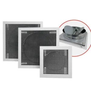 EGGCRATE+ADAPT 200X200-150 - ECA2015 - Non Filtered With Adaptor - Metal Eggcrates / Returns - Grilles & Diffusers - Components