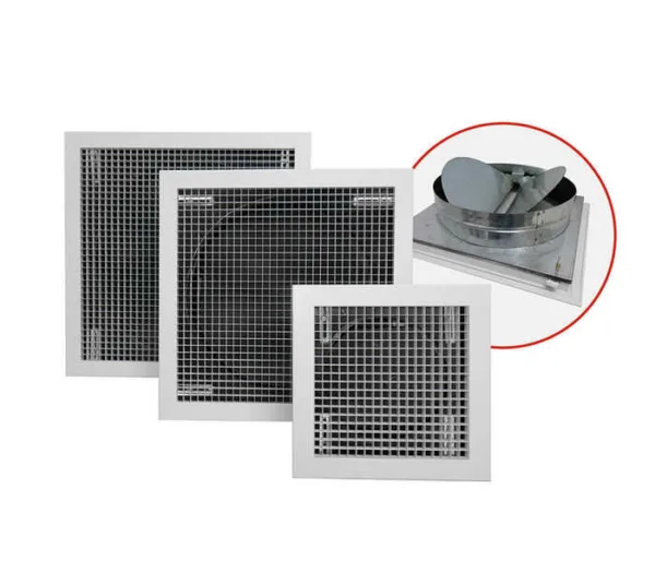 EGGCRATE+ADAPT 200X200-150 - ECA2015 - Non Filtered With Adaptor - Metal Eggcrates / Returns - Grilles & Diffusers - Components