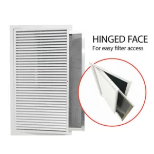 HALF CHEVRON R/A FILTERED HINGED 900X500 - SD9050 - Filtered Half Chevron - Metal Eggcrates / Returns - Grilles & Diffusers - Components