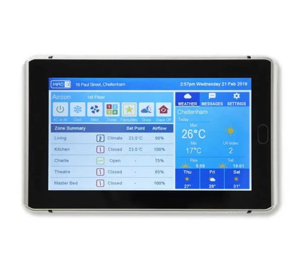 IZONE NEXUS TOUCH SCREEN BLACK - CCTSLB - Controllers - iZone - Zone Management - Components