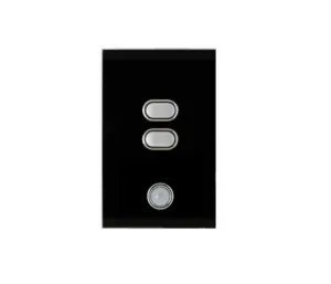 IZONE WIRELESS LIGHT SWITCH 2 BUTTON BLACK CRFL2B Lighting Components iZone Zone Management Components AU DEPOT - AU DEPOT