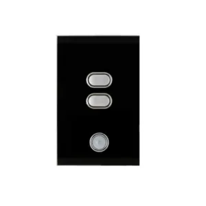 IZONE WIRELESS LIGHT SWITCH 2 BUTTON BLACK - CRFL2B - Lighting Components - iZone - Zone Management - Components