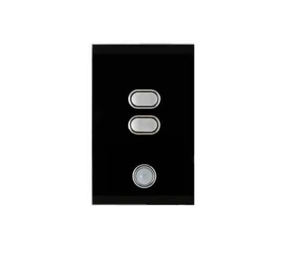 IZONE WIRELESS LIGHT SWITCH 2 BUTTON BLACK - CRFL2B - Lighting Components - iZone - Zone Management - Components