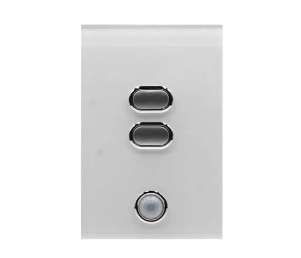 IZONE WIRELESS LIGHT SWITCH 2 BUTTON WHITE - CRFL2W - Lighting Components - iZone - Zone Management - Components