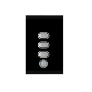 IZONE WIRELESS LIGHT SWITCH 3 BUTTON BLACK - CRFL3B - Lighting Components - iZone - Zone Management - Components