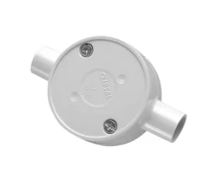 JUNCTION BOX 2 WAY GREY 20MM JB220 Accessories Conduit Accessories Electrical Components AU DEPOT - AU DEPOT