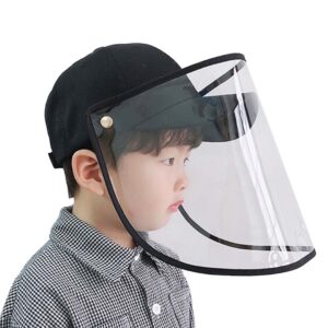 Outdoor Protection Hat Anti Fog Pollution Dust Protective Cap Full Face HD Shield Cover Kids Black HatKidsBLK AU DEPOT - AU DEPOT