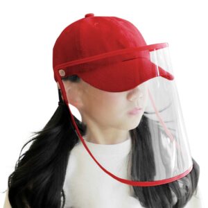 Outdoor Protection Hat Anti Fog Pollution Dust Protective Cap Full Face HD Shield Cover Kids Red HatKidsRED AU DEPOT - AU DEPOT