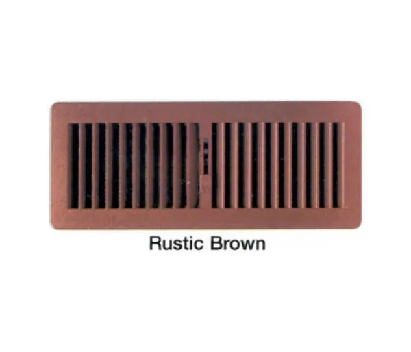 PLASTIC FLR REG 300X100 BROWN - FG3010BN - 300 x 100mm - Plastic Floor Registers - Grilles & Diffusers - Components