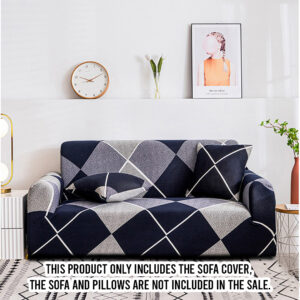 SOGA 1-Seater Checkered Sofa Cover Couch Protector High Stretch Lounge Slipcover Home Decor, Home & Living, Home Decor, Sofa Covers, , ,  - AU DEPOT 2