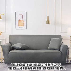 SOGA 1-Seater Grey Sofa Cover Couch Protector High Stretch Lounge Slipcover Home Decor, Home & Living, Home Decor, Sofa Covers, , ,  - AU DEPOT 2