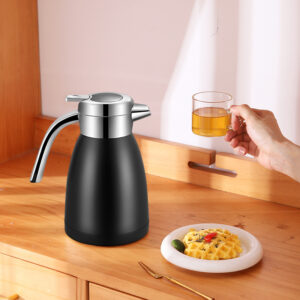 SOGA 1.2L Stainless Steel Kettle Insulated Vacuum Flask Water Coffee Jug Thermal Black, Home & Living, Kitchen Dining, Servingware, Other, ,  - AU DEPOT 2