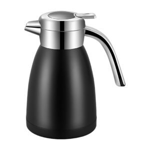 SOGA 1.2L Stainless Steel Kettle Insulated Vacuum Flask Water Coffee Jug Thermal Black Other WaterJug12BLK AU DEPOT Other - AU DEPOT