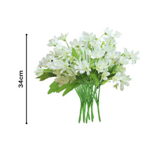 SOGA 10 Bunch Artificial Silk Lilium nanum 6 Heads Flower Fake Bridal Bouquet Table Decor White, Home & Living, Home Decor, Artificial Plants, , ,  - AU DEPOT 2