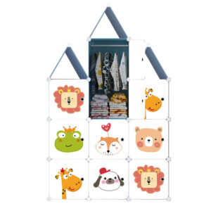 SOGA 10 Cubes DIY Animal Design Portable Wardrobe Divide Grid Modular Storage Organiser Foldable Closet Wrobe4137 AU DEPOT - AU DEPOT