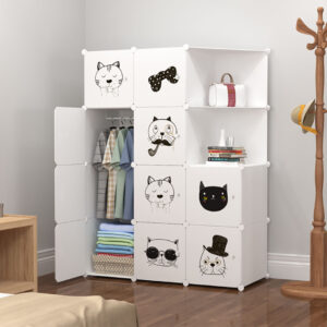 SOGA 10 Cubes White Portable Wardrobe Divide-Grid Modular Storage Organiser Foldable Closet with Doors, Home & Living, Bedroom??edroom Storage Solutions, Other, , ,  - AU DEPOT 2