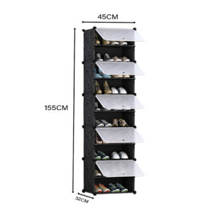 SOGA 10 Tier Shoe Rack Organizer Sneaker Footwear Storage Stackable Stand Cabinet Portable Wardrobe with Cover, Furniture, Storage & Shelving, Shoe Storage, , ,  - AU DEPOT 2