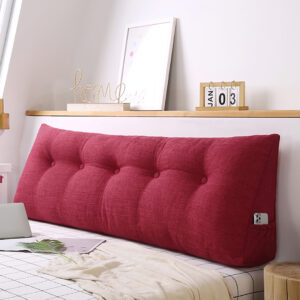 SOGA 100cm Rose Red Triangular Wedge Bed Pillow Headboard Backrest Bedside Tatami Cushion Home Decor, Furniture, Living Room Furniture, Occasional Chairs, , ,  - AU DEPOT 2