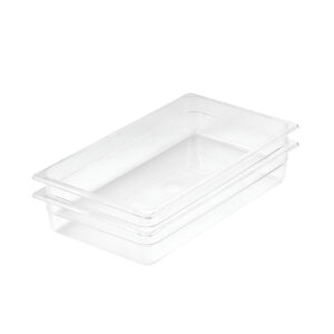 SOGA 100mm Clear Gastronorm GN Pan 11 Food Tray Storage Bundle of 2 Baking Trays VICPans1402X2 AU DEPOT Baking Trays - AU DEPOT