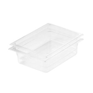 SOGA 100mm Clear Gastronorm GN Pan 12 Food Tray Storage Bundle of 2 Baking Trays VICPans1416X2 AU DEPOT Baking Trays - AU DEPOT