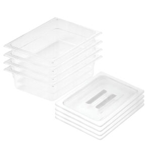 SOGA 100mm Clear Gastronorm GN Pan 1/2 Food Tray Storage Bundle of 4 with Lid, Home & Living, Kitchen & Dining, Bakeware, Baking Trays, ,  - AU DEPOT 1