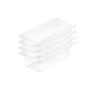 SOGA 100mm Clear Gastronorm GN Pan 1/3 Food Tray Storage Bundle of 4, Home & Living, Kitchen & Dining, Bakeware, Baking Trays, ,  - AU DEPOT 1