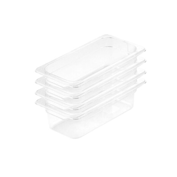 SOGA 100mm Clear Gastronorm GN Pan 1/3 Food Tray Storage Bundle of 4, Home & Living, Kitchen & Dining, Bakeware, Baking Trays, ,  - AU DEPOT 1