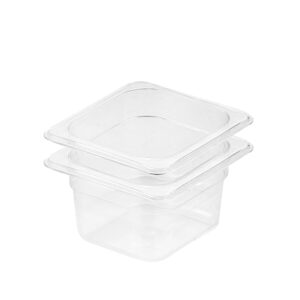 SOGA 100mm Clear Gastronorm GN Pan 1/6 Food Tray Storage Bundle of 2, Home & Living, Kitchen & Dining, Bakeware, Baking Trays, ,  - AU DEPOT 1