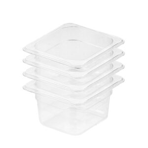 SOGA 100mm Clear Gastronorm GN Pan 16 Food Tray Storage Bundle of 4 Baking Trays VICPans1436X4 AU DEPOT Baking Trays - AU DEPOT