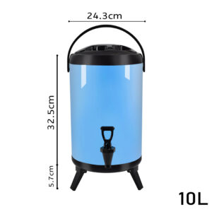 SOGA 10L Stainless Steel Insulated Milk Tea Barrel Hot and Cold Beverage Dispenser Container with Faucet Blue, Home & Living, Kitchen & Dining, Barware, Spirit Dispensers, ,  - AU DEPOT 2