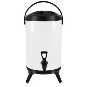 SOGA 10L Stainless Steel Insulated Milk Tea Barrel Hot and Cold Beverage Dispenser Container with Faucet White Spirit Dispensers VICDispenser10LWHT AU DEPOT Spirit Dispensers - AU DEPOT