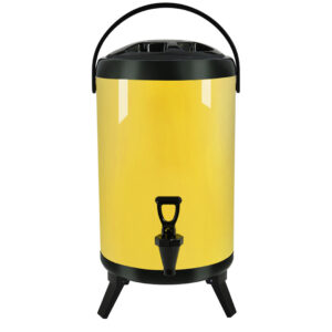 SOGA 10L Stainless Steel Insulated Milk Tea Barrel Hot and Cold Beverage Dispenser Container with Faucet Yellow Spirit Dispensers VICDispenser10LYEL AU DEPOT Spirit Dispensers - AU DEPOT