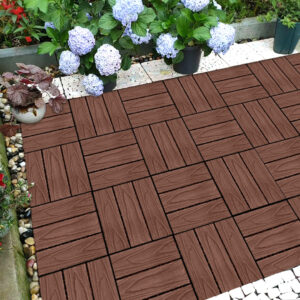 SOGA 11 pcs Dark Chocolate DIY Wooden Composite Decking Tiles Garden Outdoor Backyard Flooring Home Decor, Garden, Tools & Hardware, Gardening & Lawn Care, Artificial Grass, , ,  - AU DEPOT 2