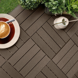 SOGA 11 pcs Dark Chocolate DIY Wooden Composite Decking Tiles Garden Outdoor Backyard Flooring Home Decor, Garden, Tools & Hardware, Gardening & Lawn Care, Artificial Grass, , ,  - AU DEPOT 2