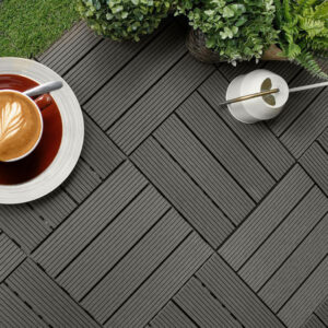 SOGA 11 pcs Grey DIY Wooden Composite Decking Tiles Garden Outdoor Backyard Flooring Home Decor, Garden, Tools & Hardware, Gardening & Lawn Care, Artificial Grass, , ,  - AU DEPOT 2