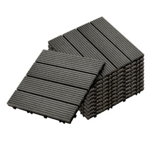 SOGA 11 pcs Grey DIY Wooden Composite Decking Tiles Garden Outdoor Backyard Flooring Home Decor Deck7002 AU DEPOT - AU DEPOT