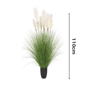 SOGA 110cm Artificial Indoor Potted Reed Bulrush Grass Tree Fake Plant Simulation Decorative, Home & Living, Home Decor, Artificial Plants, , ,  - AU DEPOT 2