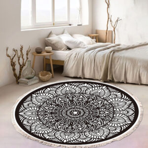 SOGA 120cm Mandala Modern Ethnic Tassel Print Anti-slip Doormat, Home Decor, Home & Living, Home Decor, Rugs, Shaggy Rugs, ,  - AU DEPOT 2