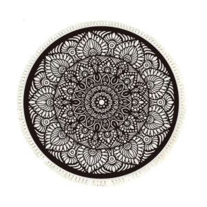 SOGA 120cm Mandala Modern Ethnic Tassel Print Anti-slip Doormat, Home Decor, Home & Living, Home Decor, Rugs, Shaggy Rugs, ,  - AU DEPOT 1