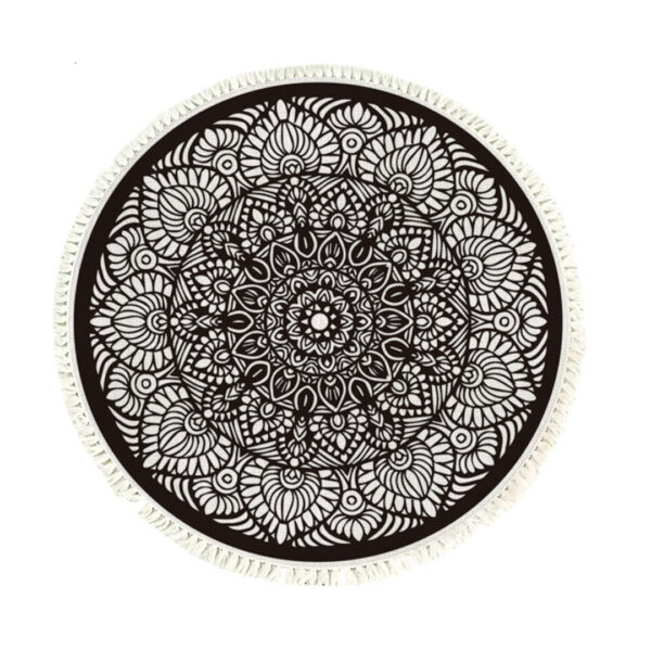 SOGA 120cm Mandala Modern Ethnic Tassel Print Anti-slip Doormat, Home Decor, Home & Living, Home Decor, Rugs, Shaggy Rugs, ,  - AU DEPOT 1