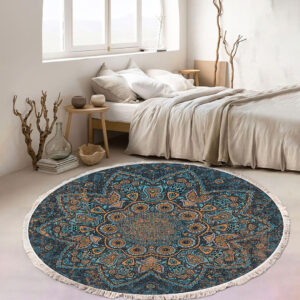 SOGA 120cm Mandala Pattern Circle Area Rugs for Living Room Lounge, Anti-slip Doormat, Home Decor, Home & Living, Home Decor, Rugs, Shaggy Rugs, ,  - AU DEPOT 2